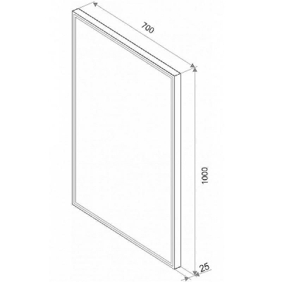 Зеркало Континент Life 700х1000 ЗЛП515 с подсветкой с сенсорным выключателем