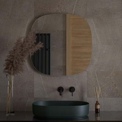 Зеркало Defesto Opti 70х70 DF 2860R с подсветкой 18W-3000K/ИК - выключатель/Теплый белый свет