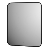 Зеркало Defesto Aura 60х70 DF 2966R с подсветкой 23W-4500K/ИК - выключатель/Нейтральный белый свет/Черная рама, купить, цена, заказать, магазин, доставка, скидка, промокод, купить, цена, заказать, магазин, доставка, скидка, промокод