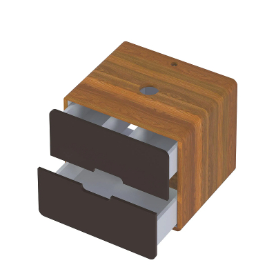 Тумба под раковину 1MarKa Vortex 60П Ц0000033058 подвесная цвет Орех ноче тортона Монолит найт