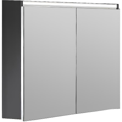Зеркальный шкаф Boheme Armadi Art Vallessi 80 547-A matt с подсветкой Антрацит матовый