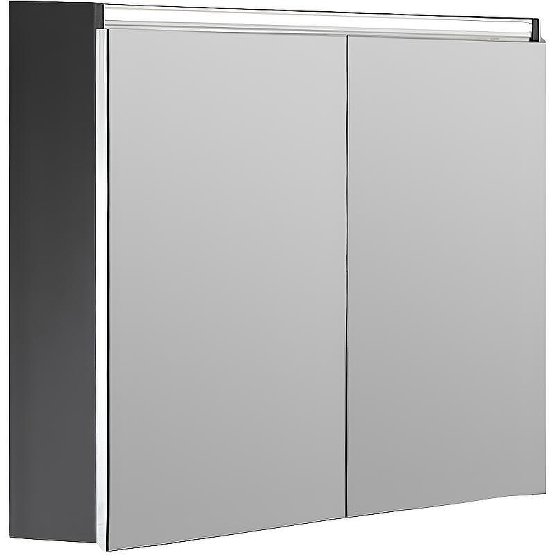 Зеркальный шкаф Boheme Armadi Art Vallessi 80 547-A matt с подсветкой Антрацит матовый, купить, цена, заказать, магазин, доставка, скидка, промокод, купить, цена, заказать, магазин, доставка, скидка, промокод