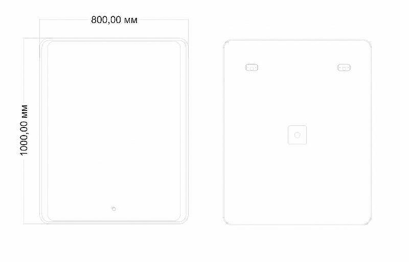 Зеркало Art&Max Elegant AM-Ele-800-1000-DS-F с подсветкой с сенсорным выключателем, купить, цена, заказать, магазин, доставка, скидка, промокод, купить, цена, заказать, магазин, доставка, скидка, промокод