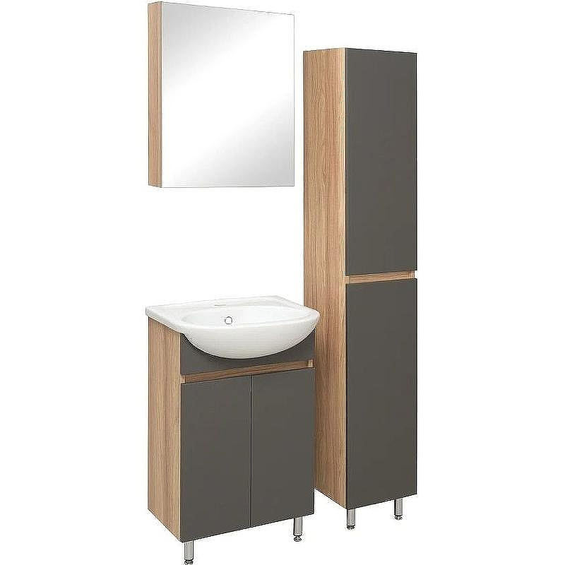 Зеркальный шкаф Runo Лада 50 00-00001160 Дуб серый, купить, цена, заказать, магазин, доставка, скидка, промокод, купить, цена, заказать, магазин, доставка, скидка, промокод