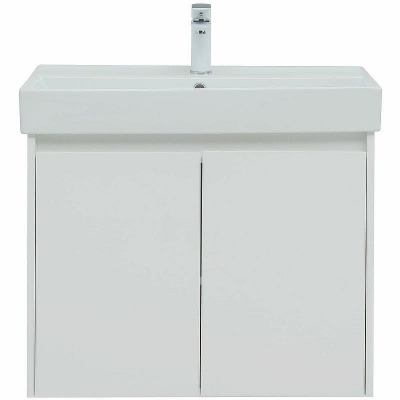 Тумба под раковину Aquanet Nova Lite 75 298850 подвесная Белая глянцевая