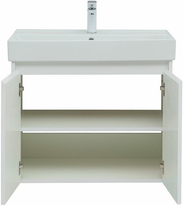 Тумба под раковину Aquanet Nova Lite 75 298850 подвесная Белая глянцевая, купить, цена, заказать, магазин, доставка, скидка, промокод, купить, цена, заказать, магазин, доставка, скидка, промокод