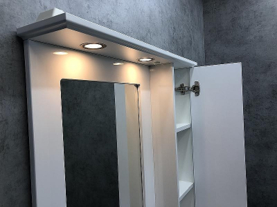 Зеркальный шкаф Comforty Палермо 80 00004139246 Белый глянец