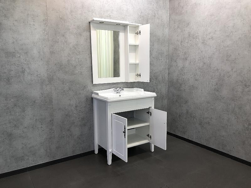 Зеркальный шкаф Comforty Палермо 80 00004139246 Белый глянец, купить, цена, заказать, магазин, доставка, скидка, промокод, купить, цена, заказать, магазин, доставка, скидка, промокод