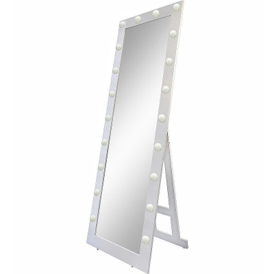 Зеркало Континент 600х1750 ЗГП42 гримерное с подсветкой Белое с механическим выключателем