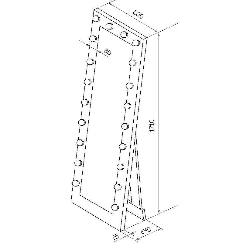 Зеркало Континент 600х1750 ЗГП42 гримерное с подсветкой Белое с механическим выключателем, купить, цена, заказать, магазин, доставка, скидка, промокод, купить, цена, заказать, магазин, доставка, скидка, промокод