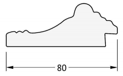 Зеркало Evoform Exclusive 115х55 BY 1244 с фацетом в багетной раме - Сусальное золото 80