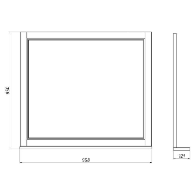 Зеркало ASB-Woodline Толедо 105 11196 Smalt (синий)