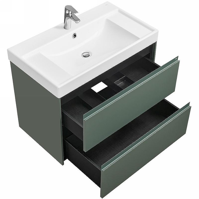 Тумба под раковину Roca Ona 80 A857630513 подвесная Зеленая матовая, купить, цена, заказать, магазин, доставка, скидка, промокод, купить, цена, заказать, магазин, доставка, скидка, промокод