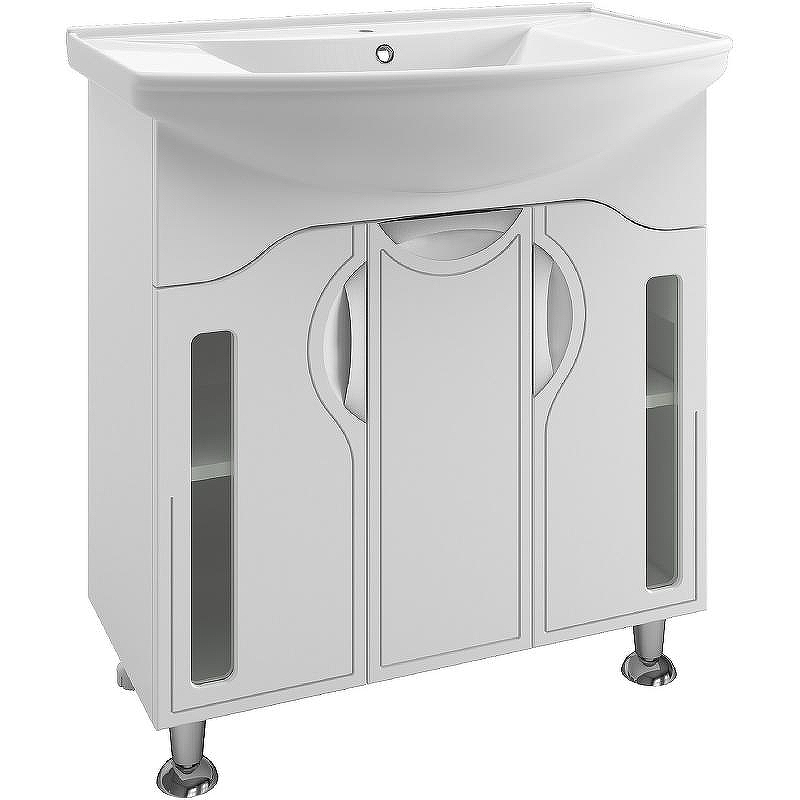 Тумба под раковину Runo Толедо 75 00000001039 Белая, купить, цена, заказать, магазин, доставка, скидка, промокод, купить, цена, заказать, магазин, доставка, скидка, промокод