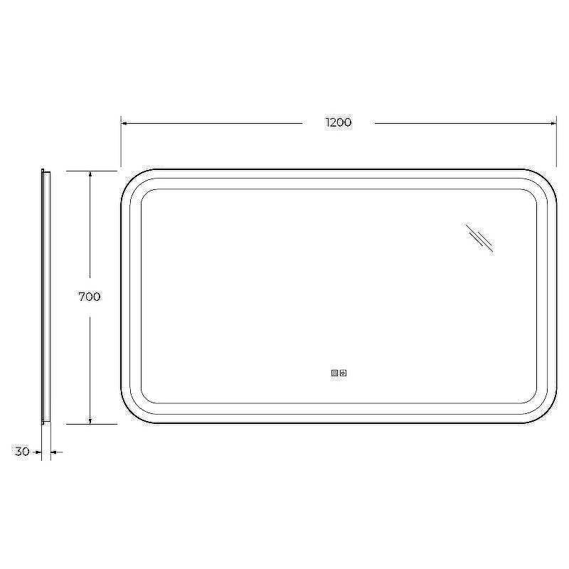 Зеркало Cezares Stylus 120 CZR-SPC-STYLUS-1200-700-TCH-WARM с подсветкой с сенсорным выключателем и подогревом, купить, цена, заказать, магазин, доставка, скидка, промокод, купить, цена, заказать, магазин, доставка, скидка, промокод