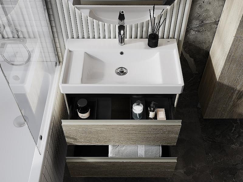 Тумба под раковину Roca Ona 80 A857630512 подвесная Светлый дуб, купить, цена, заказать, магазин, доставка, скидка, промокод, купить, цена, заказать, магазин, доставка, скидка, промокод