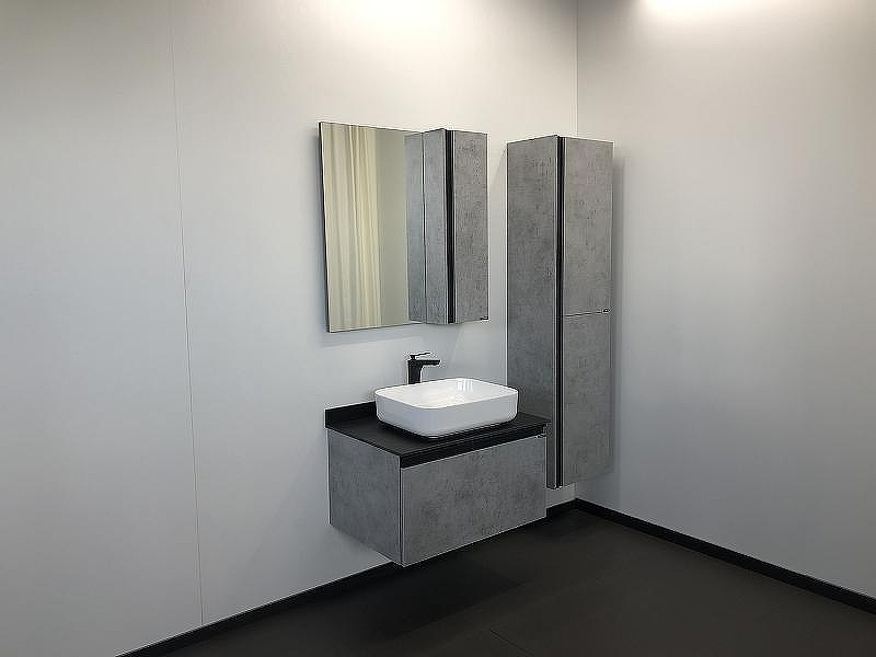 Зеркало со шкафом Comforty Эдинбург 75 00004149063 Бетон светлый, купить, цена, заказать, магазин, доставка, скидка, промокод, купить, цена, заказать, магазин, доставка, скидка, промокод