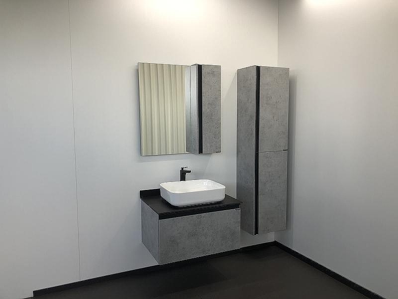 Зеркало со шкафом Comforty Эдинбург 75 00004149063 Бетон светлый, купить, цена, заказать, магазин, доставка, скидка, промокод, купить, цена, заказать, магазин, доставка, скидка, промокод