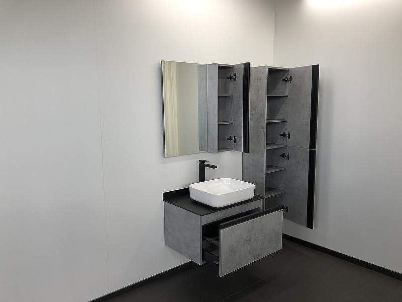 Зеркало со шкафом Comforty Эдинбург 75 00004149063 Бетон светлый, купить, цена, заказать, магазин, доставка, скидка, промокод, купить, цена, заказать, магазин, доставка, скидка, промокод