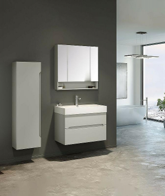 Шкаф пенал Orka Malta 40 3001297 подвесной Кашемировый матовый