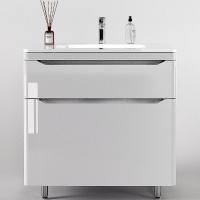 Тумба под раковину Style Line Марелла 80 Люкс Plus СС-00002402 Белый глянец антискрейтч, купить, цена, заказать, магазин, доставка, скидка, промокод, купить, цена, заказать, магазин, доставка, скидка, промокод