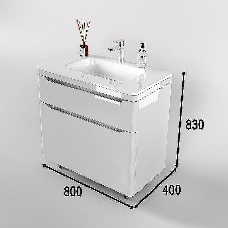 Тумба под раковину Style Line Марелла 80 Люкс Plus СС-00002402 Белый глянец антискрейтч, купить, цена, заказать, магазин, доставка, скидка, промокод, купить, цена, заказать, магазин, доставка, скидка, промокод