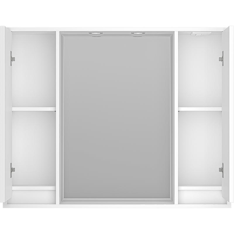 Зеркало со шкафом Brevita Balaton 100 BAL-04100-01-011 с подсветкой Белое матовое, купить, цена, заказать, магазин, доставка, скидка, промокод, купить, цена, заказать, магазин, доставка, скидка, промокод