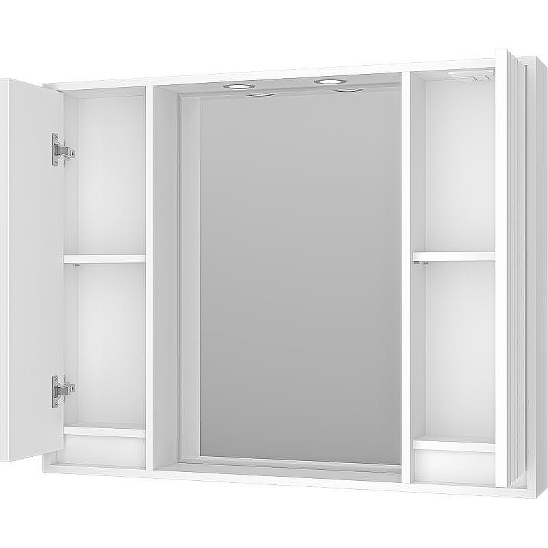 Зеркало со шкафом Brevita Balaton 100 BAL-04100-01-011 с подсветкой Белое матовое, купить, цена, заказать, магазин, доставка, скидка, промокод, купить, цена, заказать, магазин, доставка, скидка, промокод