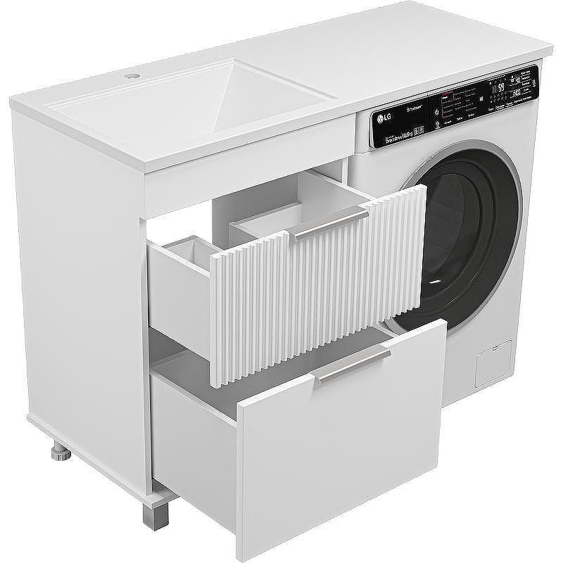 Тумба с раковиной Brevita Enfida 120 L УТ000016086 Белая матовая, купить, цена, заказать, магазин, доставка, скидка, промокод, купить, цена, заказать, магазин, доставка, скидка, промокод