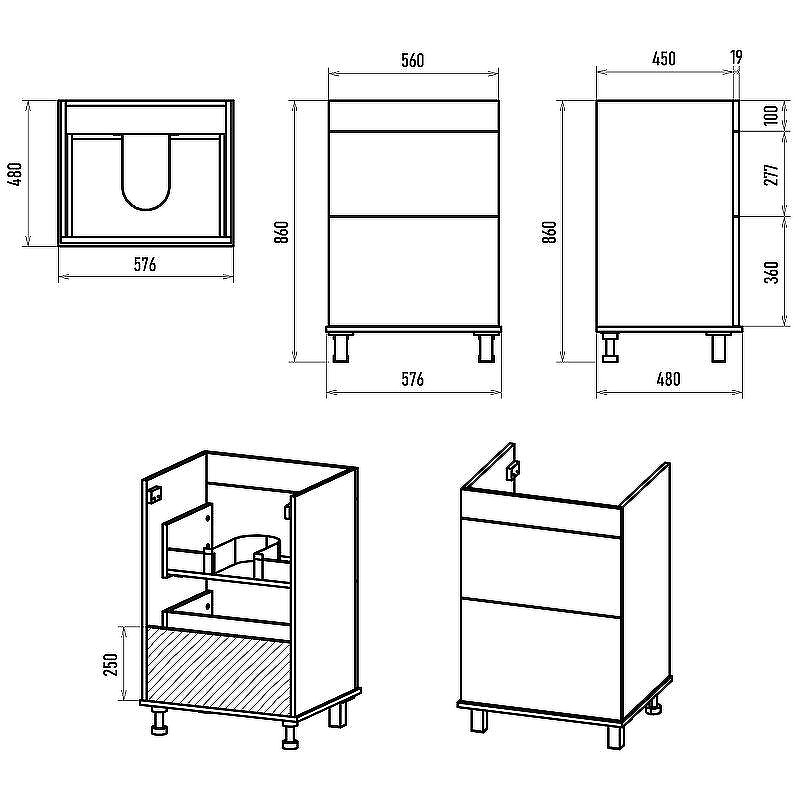 Тумба с раковиной Brevita Enfida 120 L УТ000016086 Белая матовая, купить, цена, заказать, магазин, доставка, скидка, промокод, купить, цена, заказать, магазин, доставка, скидка, промокод