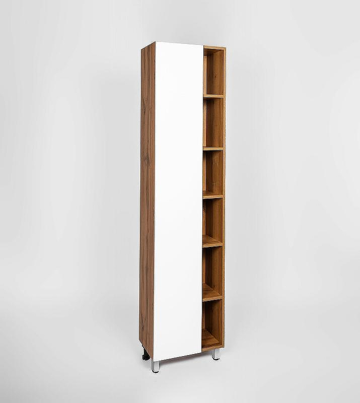 Шкаф пенал VIANT Бостон 45 VBOS450-PEN Белый Дуб Вотан, купить, цена, заказать, магазин, доставка, скидка, промокод, купить, цена, заказать, магазин, доставка, скидка, промокод