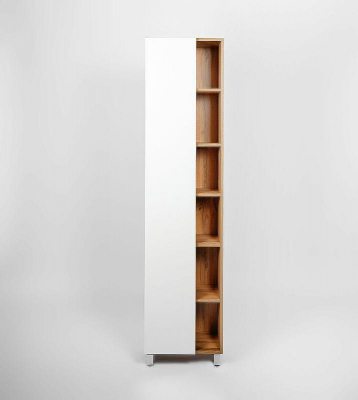 Шкаф пенал VIANT Бостон 45 VBOS450-PEN Белый Дуб Вотан