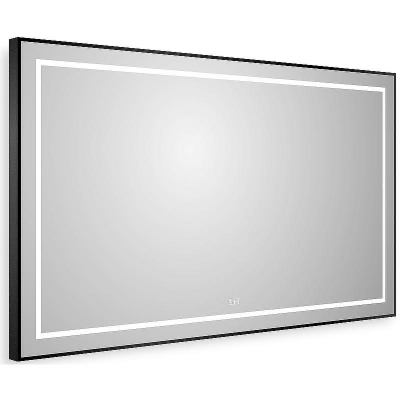 Зеркало BelBagno Kraft 140 SPC-KRAFT-1400-800-LED-TCH-WARM-NERO с подсветкой Черное с сенсорным выключателем и подогревом