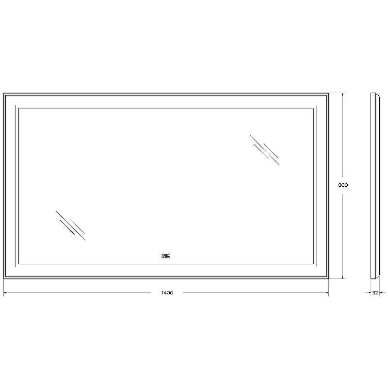 Зеркало BelBagno Kraft 140 SPC-KRAFT-1400-800-LED-TCH-WARM-NERO с подсветкой Черное с сенсорным выключателем и подогревом, купить, цена, заказать, магазин, доставка, скидка, промокод, купить, цена, заказать, магазин, доставка, скидка, промокод