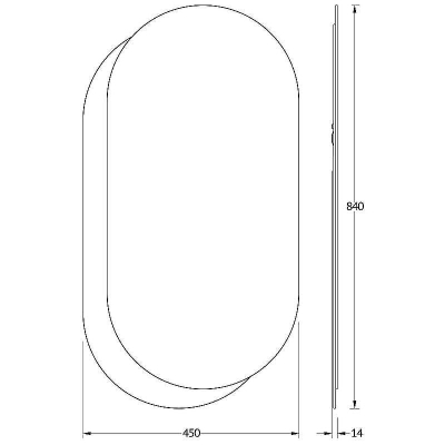 Зеркало Evoform Double 84x45 BY 0301 на стеклянном основании - цвет Бронза