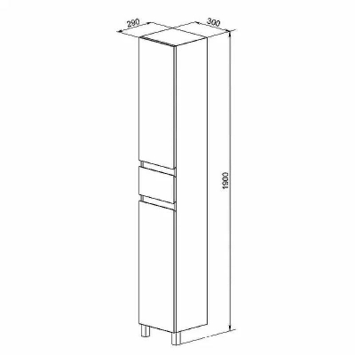 Шкаф пенал Orange Lyon 30 PLY 30-02KR с бельевой корзиной Белый