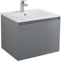 Тумба под раковину Art&Max Latina 60 AM-Latina-600-1C-SO-GM подвесная Серая матовая, купить, цена, заказать, магазин, доставка, скидка, промокод, купить, цена, заказать, магазин, доставка, скидка, промокод