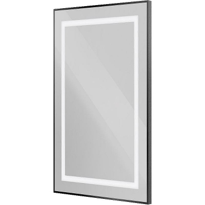 Зеркало BelBagno Kraft 50 SPC-KRAFT-500-900-SENS-NERO с подсветкой Черное с сенсорным выключателем