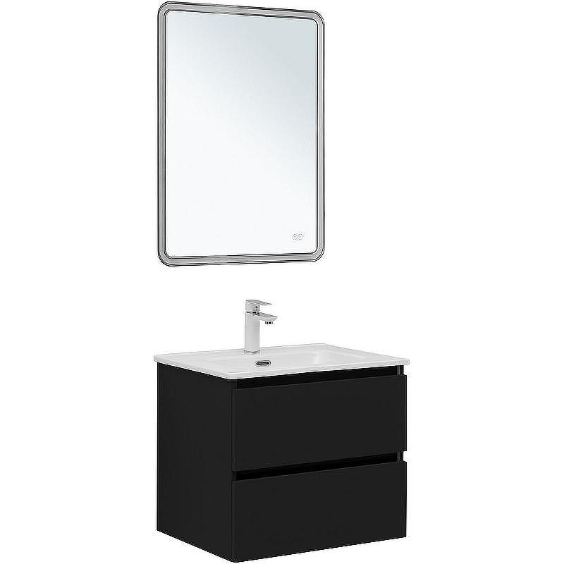 Тумба под раковину Aquanet Вега 2.0 60 337953 подвесная Черная матовая, купить, цена, заказать, магазин, доставка, скидка, промокод, купить, цена, заказать, магазин, доставка, скидка, промокод