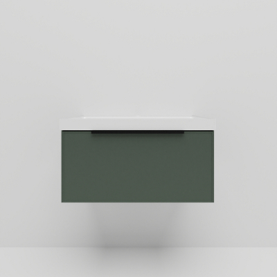 Тумба под раковину La Fenice Simpla 80 FNC-01-SIM-G-80 подвесная Серо-зеленая