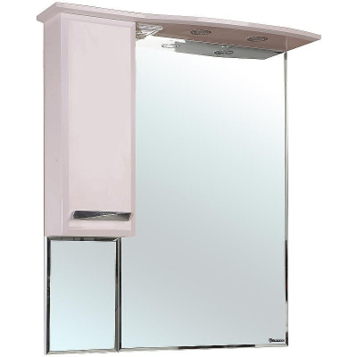 Зеркало со шкафом Bellezza Балтика 90 4618915002079 с подсветкой L Бежевое