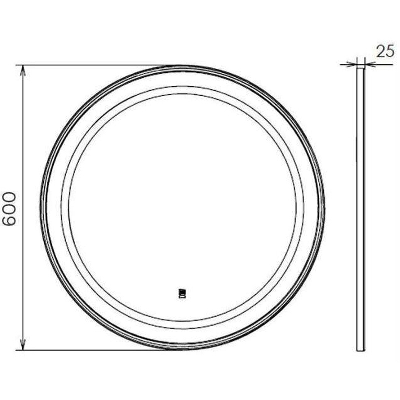 Зеркало Comforty Ереван 60 00-00014250 с подсветкой Серый шелк с бесконтактным выключателем, купить, цена, заказать, магазин, доставка, скидка, промокод, купить, цена, заказать, магазин, доставка, скидка, промокод