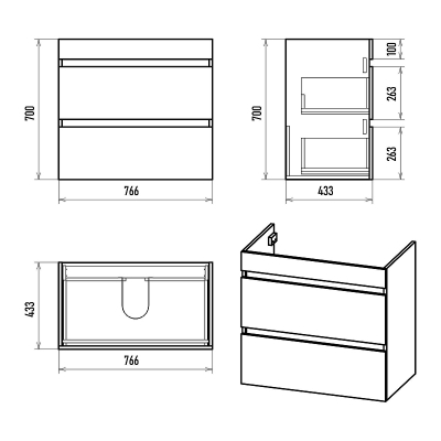 Misty Мира 80 УТ000022684 Белая матовая