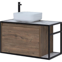 Тумба под раковину Aquanet Nova Lite Loft 90L 261660 подвесная Дуб рустикальный, купить, цена, заказать, магазин, доставка, скидка, промокод, купить, цена, заказать, магазин, доставка, скидка, промокод