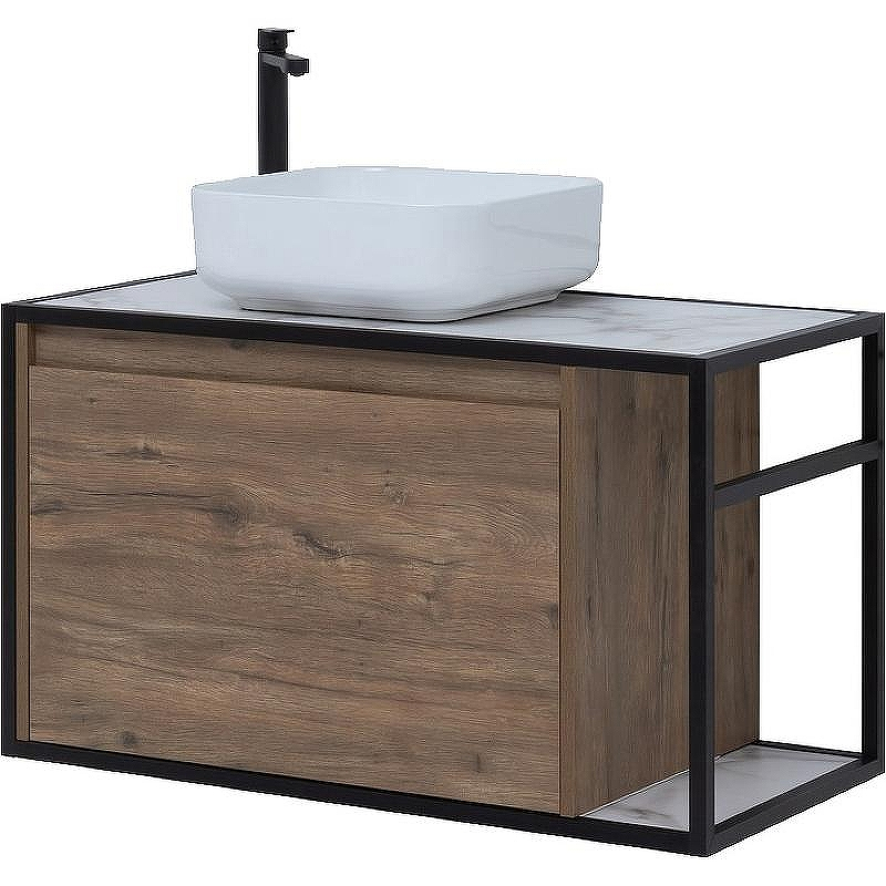 Тумба под раковину Aquanet Nova Lite Loft 90L 261660 подвесная Дуб рустикальный, купить, цена, заказать, магазин, доставка, скидка, промокод, купить, цена, заказать, магазин, доставка, скидка, промокод