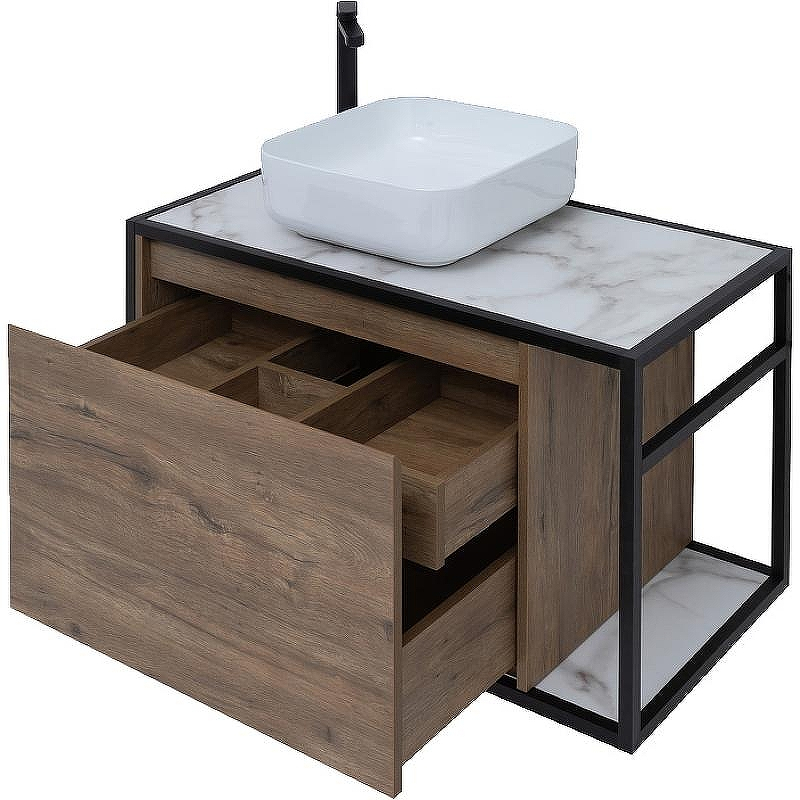 Тумба под раковину Aquanet Nova Lite Loft 90L 261660 подвесная Дуб рустикальный, купить, цена, заказать, магазин, доставка, скидка, промокод, купить, цена, заказать, магазин, доставка, скидка, промокод