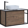 Тумба под раковину Aquanet Nova Lite Loft 90L 261660 подвесная Дуб рустикальный, купить, цена, заказать, магазин, доставка, скидка, промокод, купить, цена, заказать, магазин, доставка, скидка, промокод