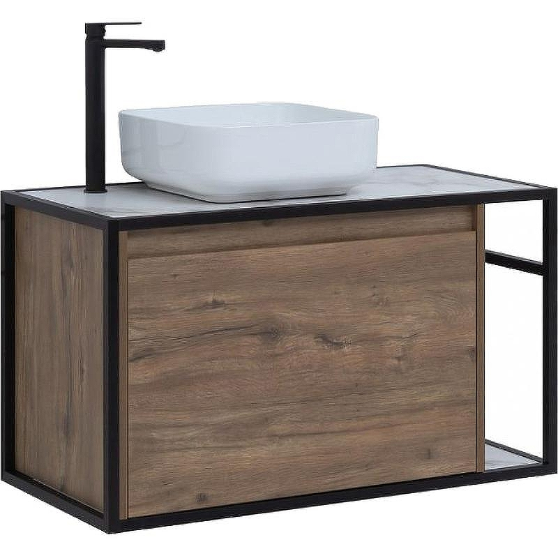 Тумба под раковину Aquanet Nova Lite Loft 90L 261660 подвесная Дуб рустикальный, купить, цена, заказать, магазин, доставка, скидка, промокод, купить, цена, заказать, магазин, доставка, скидка, промокод