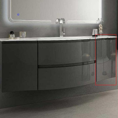 Подвесной шкаф Cezares Vague 34 R 44223 Antacite