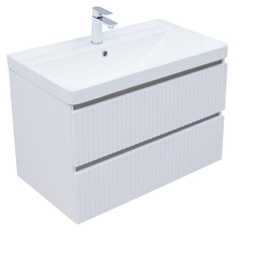 Тумба под раковину Logan Reef 80 342224 подвесная цвет Белый матовый